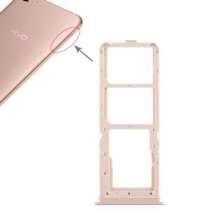 For Vivo Y71 2 x SIM Card Tray + Micro SD Card Tray (Rose Gold) (OEM)