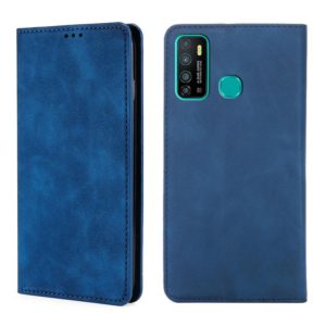 For Infinix Hot 9 / Note 7 Lite X655C Skin Feel Magnetic Horizontal Flip Leather Case with Holder & Card Slots(Blue) (OEM)