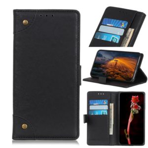 For Xiaomi Mi 10 Lite 5G/Mi 10 Youth 5G Copper Buckle Retro Crazy Horse Texture Horizontal Flip Leather Case with Holder & Card Slots & Wallet(Black) (OEM)