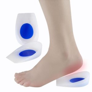 Silicone Heel Insole Is Comfortable Soft And Shock-Absorbing To Protect The Heel Insole, Size: XL(Blue White) (OEM)