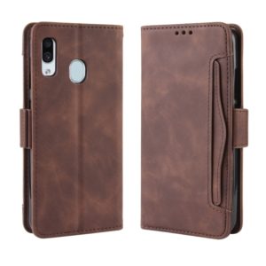Wallet Style Skin Feel Calf Pattern Leather Case For Galaxy A40,with Separate Card Slot(Brown) (OEM)