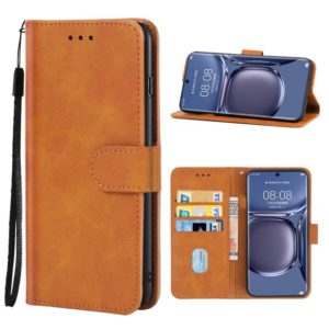 For Huawei P50 Pro Leather Phone Case(Brown) (OEM)