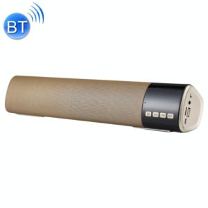 B28S New Big Bluetooth V3.0+EDR Stereo Speaker with LCD Display, Built-in MIC, Support Hands-free Calls & TF Card & AUX IN, Bluetooth Distance: 10m(Gold) (OEM)
