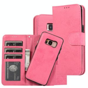 For Samsung Galaxy S8 Retro 2 in 1 Detachable Magnetic Horizontal Flip TPU + PU Leather Case with Holder & Card Slots & Photo Frame & Wallet(Pink) (OEM)