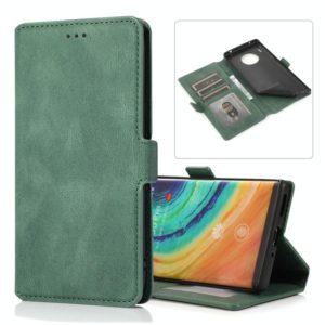 For Huawei Mate 30 Pro Retro Magnetic Closing Clasp Horizontal Flip Leather Case with Holder & Card Slots & Photo Frame & Wallet(Green) (OEM)