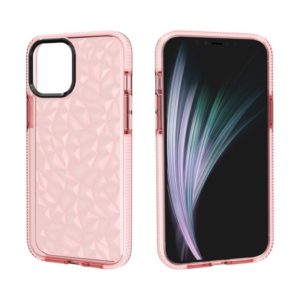 For iPhone 12 Pro Max Shockproof Diamond Texture TPU Protective Case(Pink) (OEM)