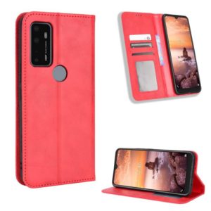 For AT&T Fusion 5G Magnetic Buckle Retro Texture Leather Phone Case(Red) (OEM)