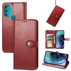 For Motorola Moto G71 5G Solid Color Leather Buckle Phone Case(Red) (OEM)