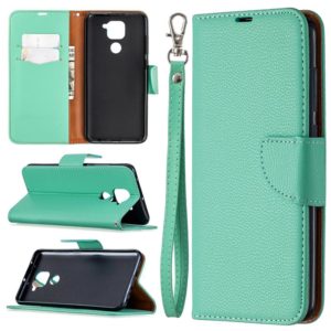 For Xiaomi Redmi Note 9 Litchi Texture Pure Color Horizontal Flip Leather Case with Holder & Card Slots & Wallet & Lanyard(Green) (OEM)