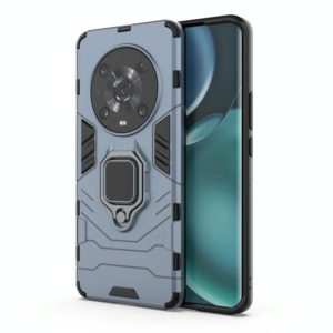 For Honor Magic4 Pro Shockproof PC + TPU Protective Phone Case with Magnetic Ring Holder(Navy Blue) (OEM)
