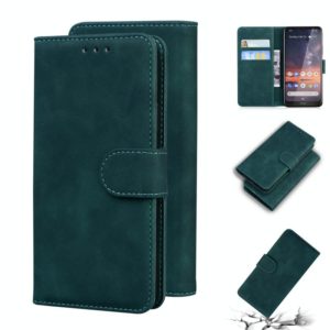 For Nokia 3.2 Skin Feel Pure Color Flip Leather Phone Case(Green) (OEM)