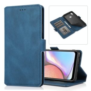 For Samsung Galaxy A10s Retro Magnetic Closing Clasp Horizontal Flip Leather Case with Holder & Card Slots & Photo Frame & Wallet(Navy Blue) (OEM)