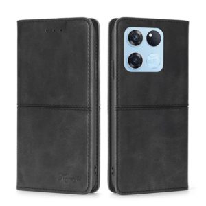 For OnePlus Ace Racing Cow Texture Magnetic Horizontal Flip Leather Phone Case(Black) (OEM)