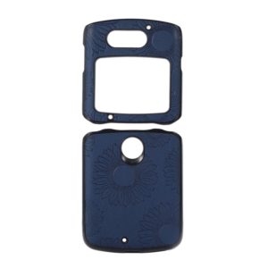 For Motorola Razr 5G Sunflower Pattern PU+TPU+PC Shockproof Phone Case(Blue) (OEM)