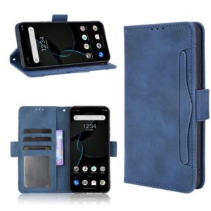 For ZTE Libero 5G Skin Feel Calf Pattern Horizontal Flip Leather Case with Holder & Card Slots & Photo Frame(Blue) (OEM)