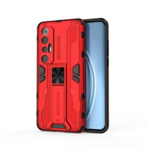 For Xiaomi Mi 10S Supersonic PC + TPU Shock-proof Protective Case with Holder(Red) (OEM)