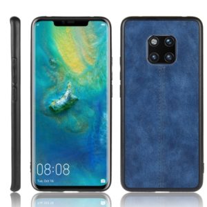 For Huawei Mate 20 Pro Shockproof Sewing Cow Pattern Skin PC + PU + TPU Case(Blue) (OEM)