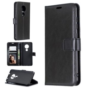 For Nokia 6.2 / 7.2 Crazy Horse Texture Horizontal Flip Leather Case with Holder & Card Slots & Wallet & Photo Frame(Black) (OEM)