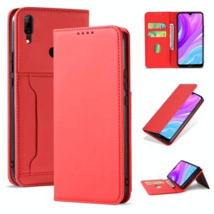 For Huawei Y7 (2019) / Y7 Prime (2019) Strong Magnetism Liquid Feel Horizontal Flip Leather Case with Holder & Card Slots & Wallet(Red) (OEM)
