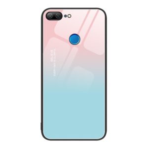 For Honor 9 Lite Colorful Painted Glass Phone Case(Blue Sky) (OEM)