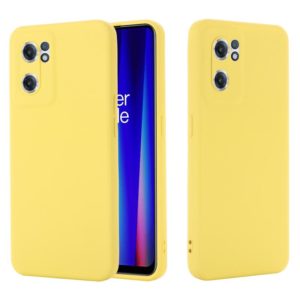 For OnePlus Nord CE 2 5G Pure Color Liquid Silicone Shockproof Full Coverage Phone Case(Yellow) (OEM)