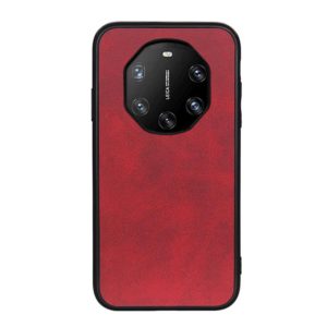 For Huawei Mate 40 RS Accurate Hole Two-color Calf Texture Shockproof Case(Red) (OEM)