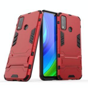 For Huawei P smart 2020 PC + TPU Shockproof Protective Case with Holder(Red) (OEM)