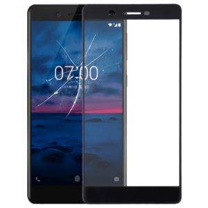 Front Screen Outer Glass Lens for Nokia 7(Black) (OEM)