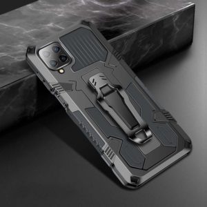 For Samsung Galaxy A12 Armor Warrior Shockproof PC + TPU Protective Case(Grey) (OEM)