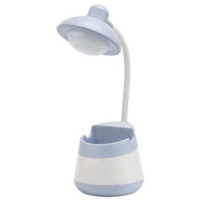 USB Charging LED Desk Light Eye Protection Lamp with Pen Holder and Phone Holder(CS276-4 Blue) (OEM)