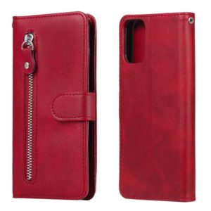 For Motorola Moto G9 Plus Fashion Calf Texture Zipper Horizontal Flip Leather Case with Holder & Card Slots & Wallet(Red) (OEM)