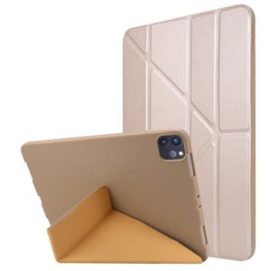 For iPad Pro 11 2022 / 2021 TPU Horizontal Deformation Flip Leather Tablet Case with Holder(Champagne Gold) (OEM)