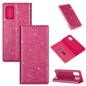 For Samsung Galaxy S20 Ultrathin Glitter Magnetic Horizontal Flip Leather Case with Holder & Card Slots(Rose Red) (OEM)