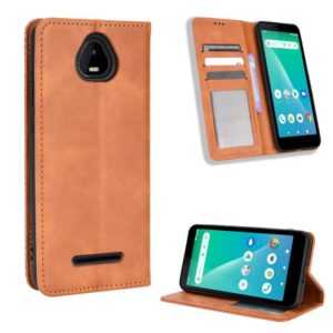 For Schok Volt SV55 / SV55216 Magnetic Buckle Retro Texture Leather Phone Case(Brown) (OEM)