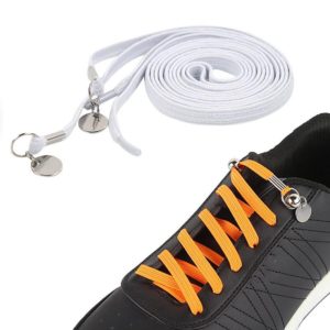 1 Pair Sports Casual Color Stretch Free Shoe Lace(White) (OEM)