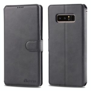 For Galaxy Note 8 AZNS Calf Texture Magnetic Horizontal Flip PU Leather Case with Holder & Card Slots & Photo Frame(Black) (AZNS) (OEM)
