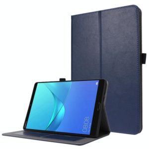 For Huawei MatePad T 10s 2-Folding Business Horizontal Flip PU Leather Case with Card Slots & Holder(DeepBlue) (OEM)