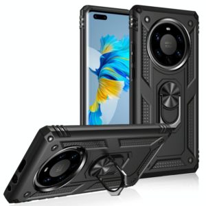For Huawei Mate 40 Pro+ Shockproof TPU + PC Protective Case with 360 Degree Rotating Holder(Black) (OEM)