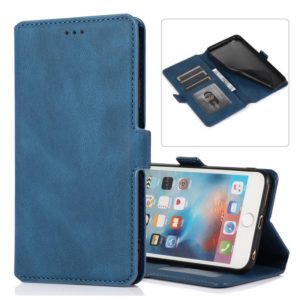 For iPhone 6 Retro Magnetic Closing Clasp Horizontal Flip Leather Case with Holder & Card Slots & Photo Frame & Wallet(Navy Blue) (OEM)