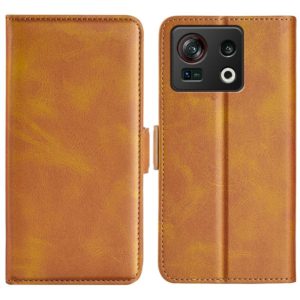 For ZTE nubia Z40S Pro Dual-side Magnetic Buckle Horizontal Flip Leather Phone Case(Yellow) (OEM)
