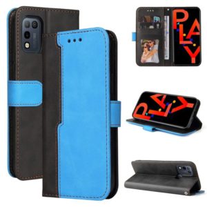 For Infinix Hot 10 Play Business Stitching-Color Horizontal Flip PU Leather Case with Holder & Card Slots & Photo Frame(Blue) (OEM)