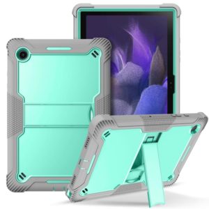 For Samsung Galaxy Tab A8 10.5 2021 Silicone + PC Shockproof Protective Tablet Case with Holder(Gray + Green) (OEM)