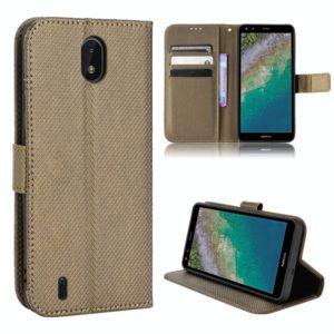 For Nokia C01 Plus Diamond Texture Leather Phone Case(Brown) (OEM)