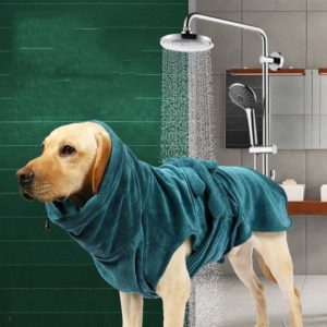 Pet Dog Bathrobe Bath Towel Strong Absorbent Bath Quick-drying Clothes, Size: L (OEM)