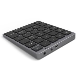 N960 Ultra-thin Universal Aluminum Alloy Rechargeable Wireless Bluetooth Numeric Keyboard (Grey) (OEM)