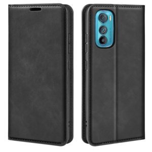 For Motorola Moto Edge 30 5G Retro-skin Magnetic Suction Leather Phone Case(Black) (OEM)