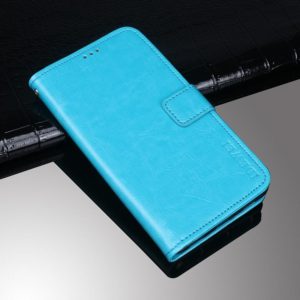 For ZTE Blade A71 idewei Crazy Horse Texture Horizontal Flip Leather Case with Holder & Card Slots & Wallet(Sky Blue) (idewei) (OEM)