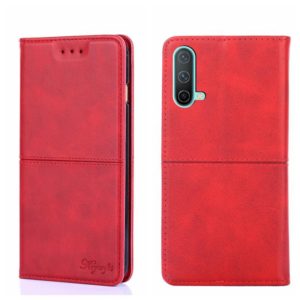 For OnePlus Nord CE 5G Cow Texture Magnetic Horizontal Flip Leather Phone Case(Red) (OEM)