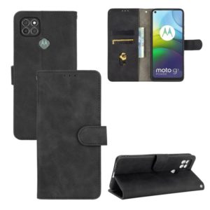 For Motorola Moto G9 Power Solid Color Skin Feel Magnetic Buckle Horizontal Flip Calf Texture PU Leather Case with Holder & Card Slots & Wallet(Black) (OEM)