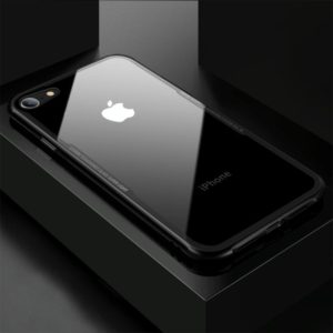 CAFELE For iPhone SE 2020 & 8 & 7 TPU + Tempered Glass Shockproof Protective Back Cover Case (Black) (CAFELE) (OEM)